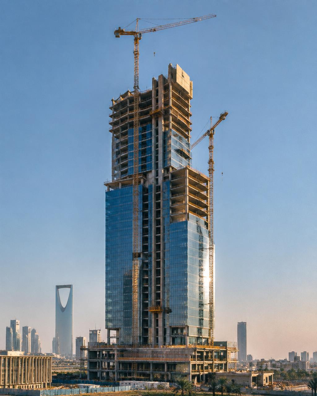 برج قيد الإنشاء في الرياض